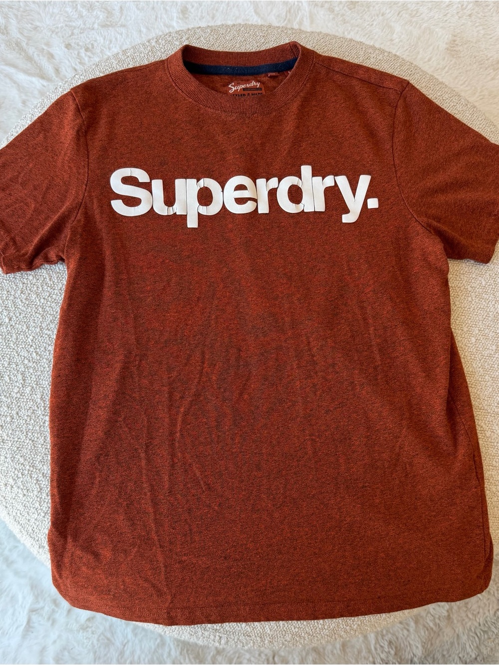 Superdry Men's Rust Orange Short-Sleeve Logo Tee Size S